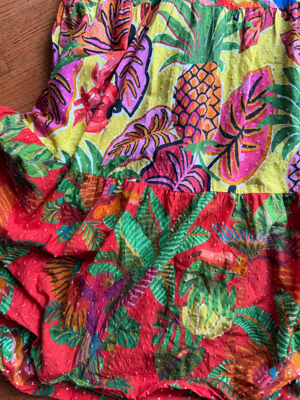 FARM Rio Multicolor Tropical Maxi Dress - Red Bodice - Picture 2 of 5